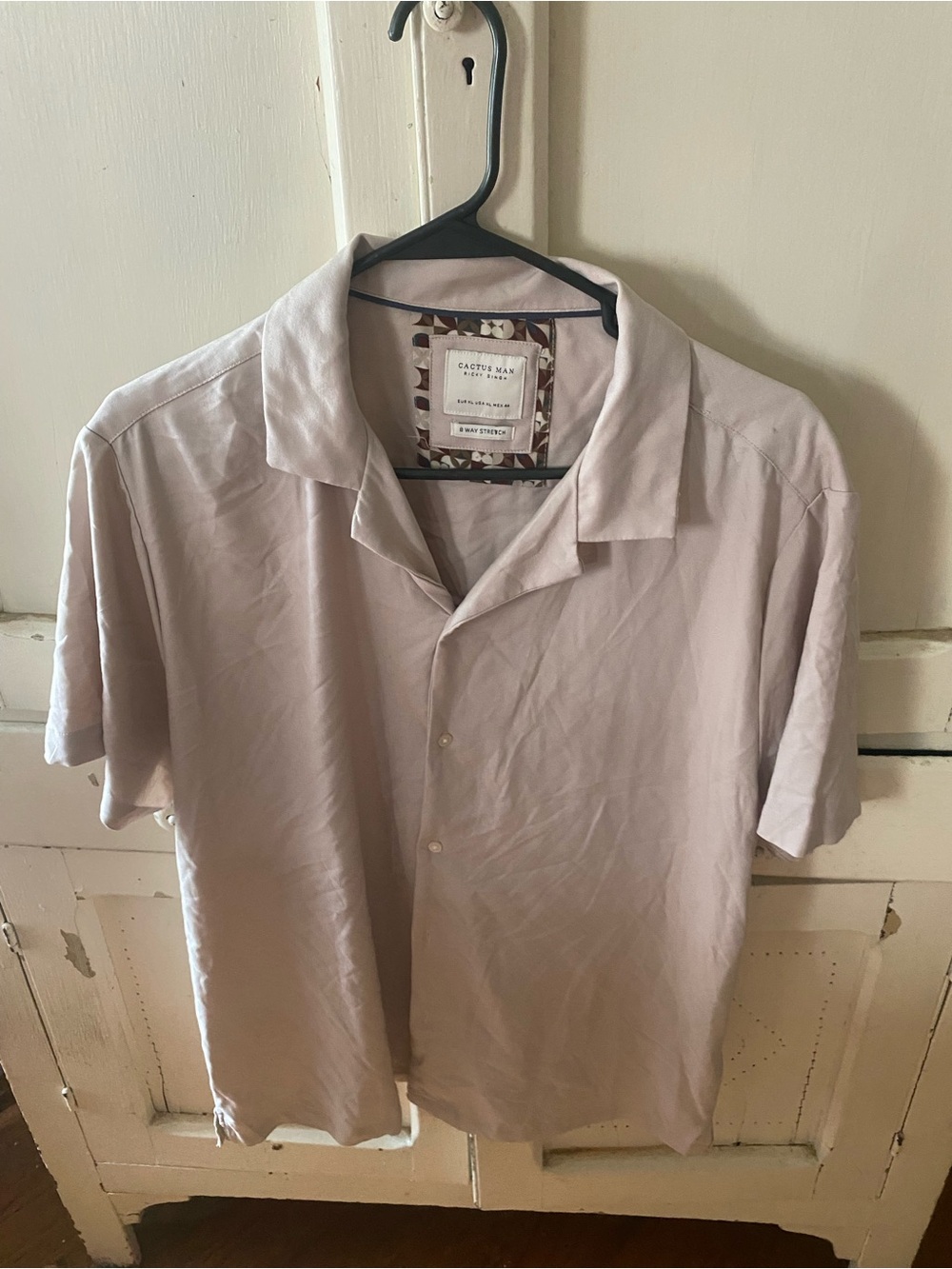 Cactus Light Pink Short-Sleeve Button-Down Camp Shirt